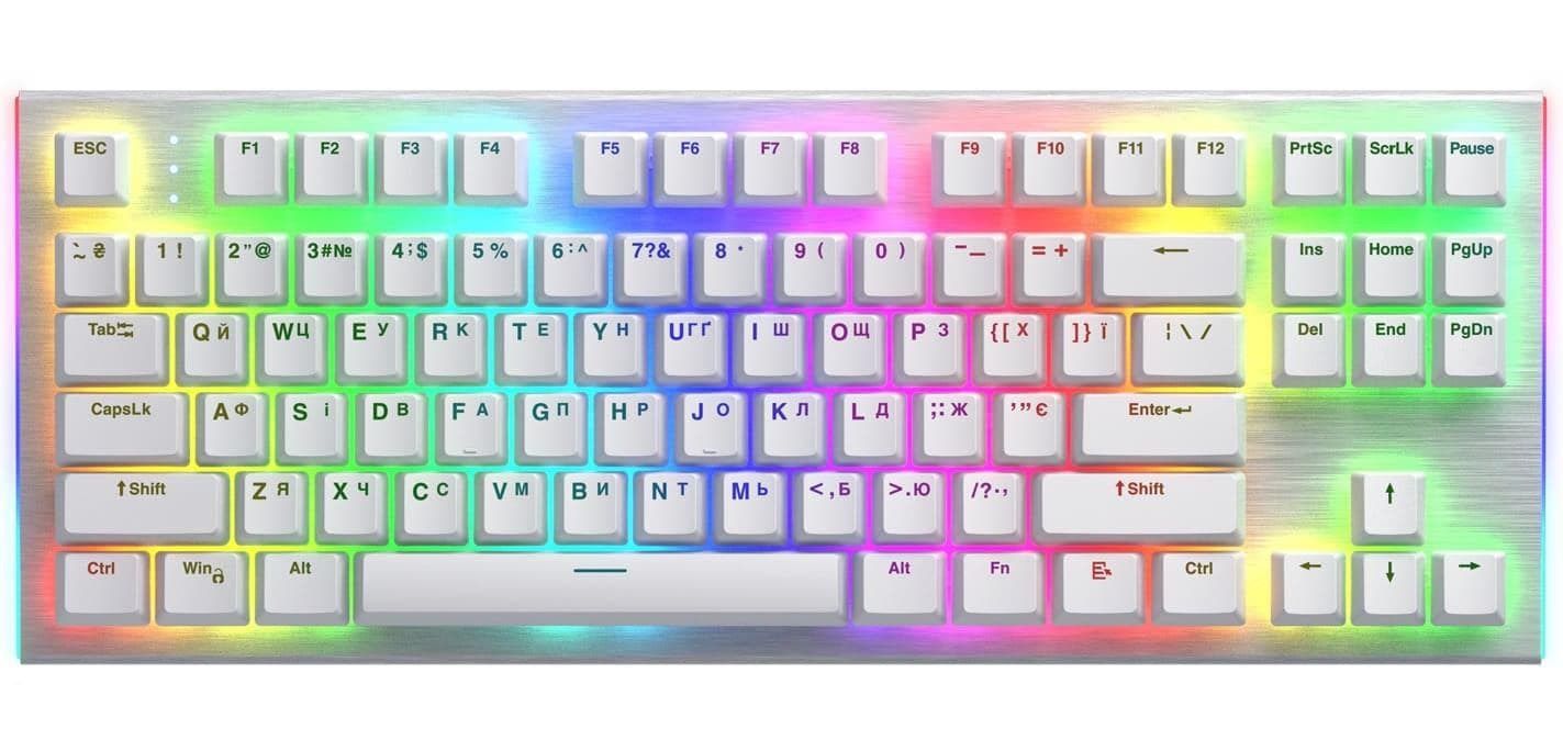 Клавіатура HATOR Gravity X TKL orange (HTK551UA) White