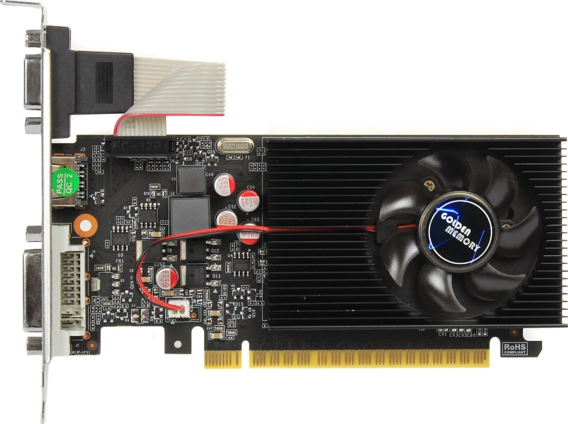 Golden Memory GT 730 2Gb GDDR3, 128-bit, VGA/DVI/HDMI, 700/1333 MHz, Low Profile (GT730D32G128BIT)