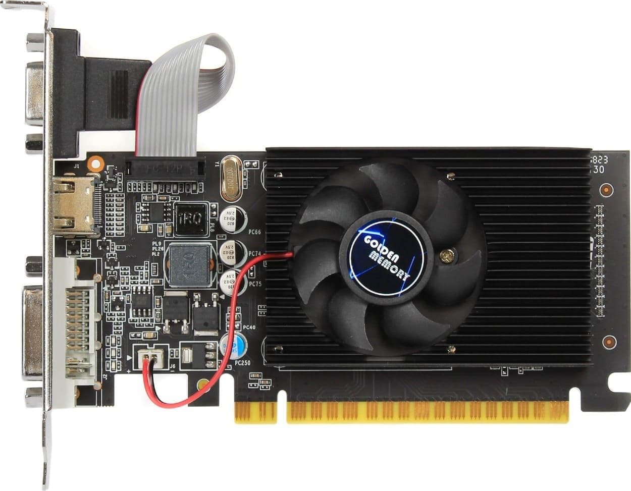 Golden Memory GT 610 2Gb GDDR3, 64-bit, VGA/DVI/HDMI, 810/1333 MHz, Low Profile (GT610D32G64BIT)