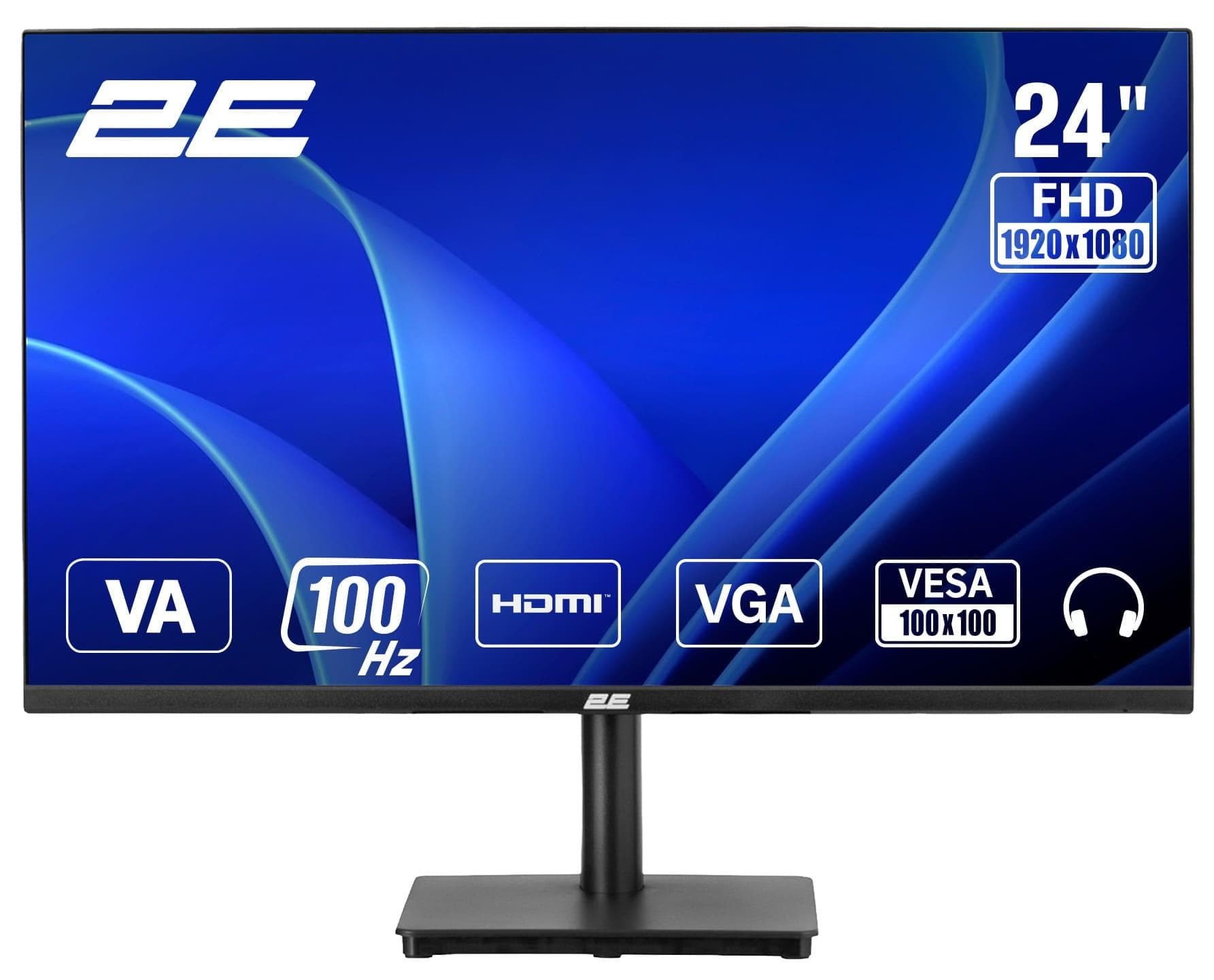 Монітор 23.8" 2E A2425B FHD VA 100Hz