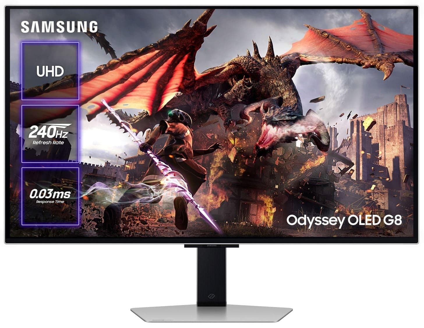 Монітор 32" Samsung Odyssey OLED G8 SMART 32DG800 QD-OLED (LS32DG800SZXUA) UHD OLED 240Hz