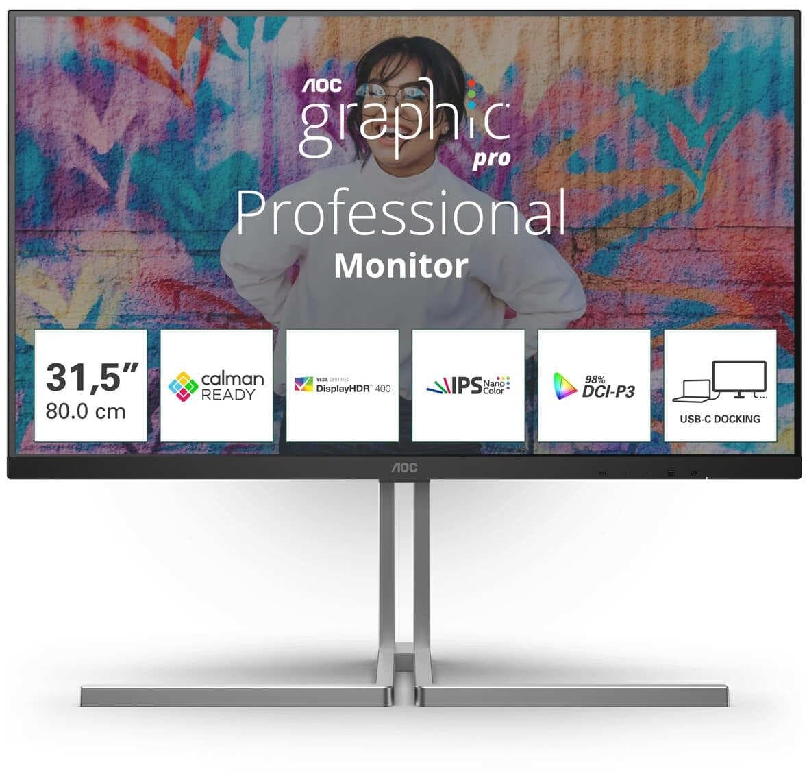 Монітор 31.5" AOC U32U3CV UHD IPS 60Hz