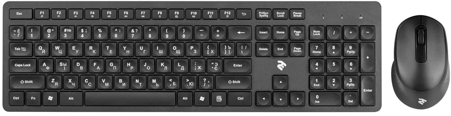 Комплект (Клавіатура та Миша) 2E MK420 Wireless (2E-MK420WB) Black