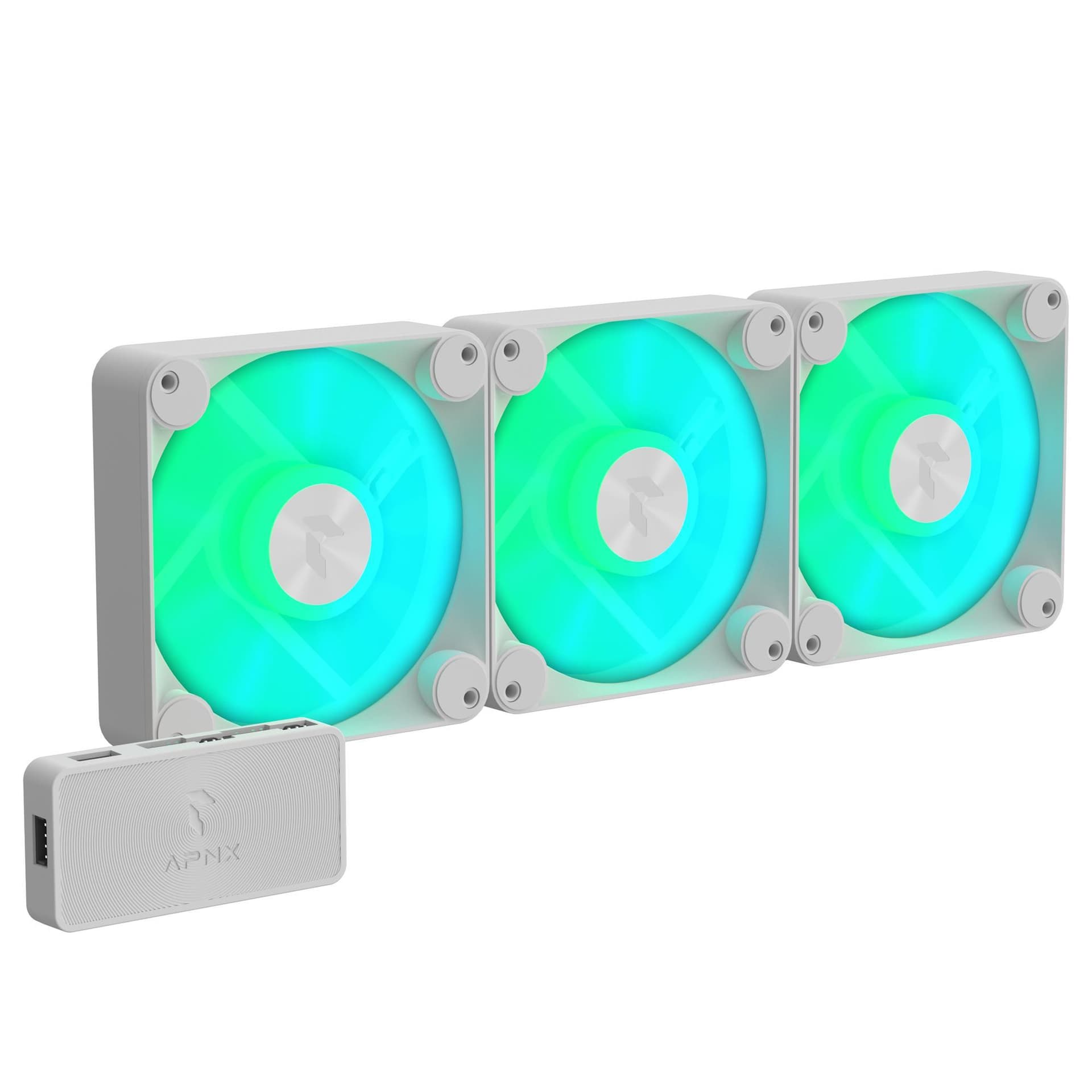 Комплект вентиляторів APNX FP1-120 ARGB White - 3 Pack (APF3-PF11257.21)