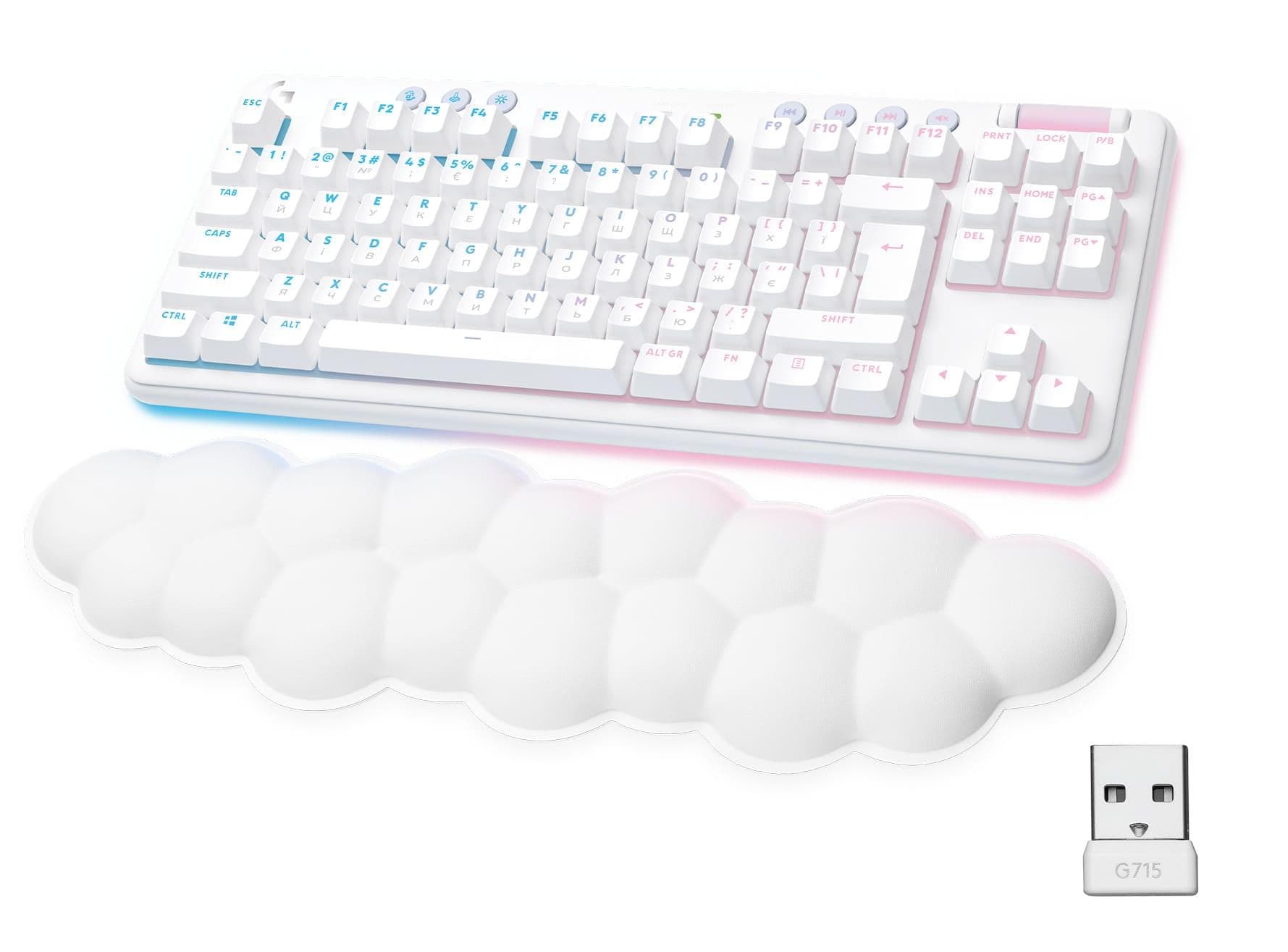 Клавіатура Logitech G715 TKL Wireless RGB GX Linear (920-010692) Off-White