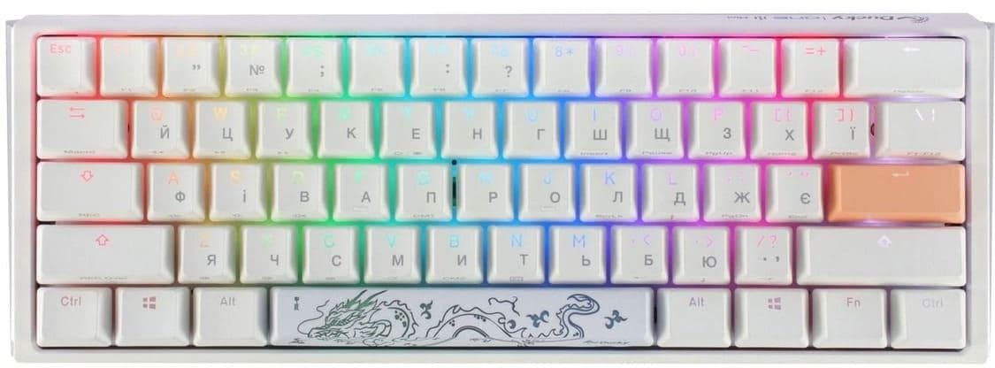 Клавіатура Ducky One 3 Mini Cherry MX Red RGB White UA