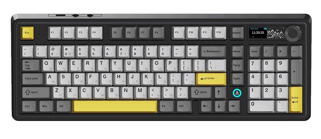 Клавіатура Ajazz AK980 Clear Sky Switch Black-Gray-Yellow (AK980-CS-BGY)