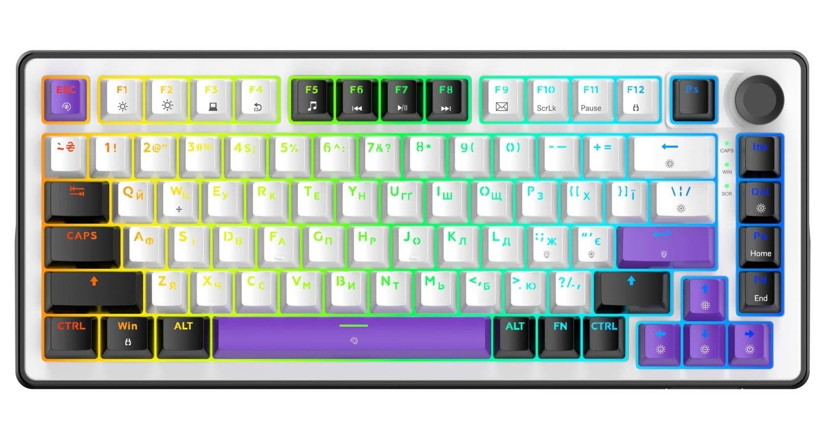 Клавіатура HATOR Hellyberry HK75 White-Violet (HK75)