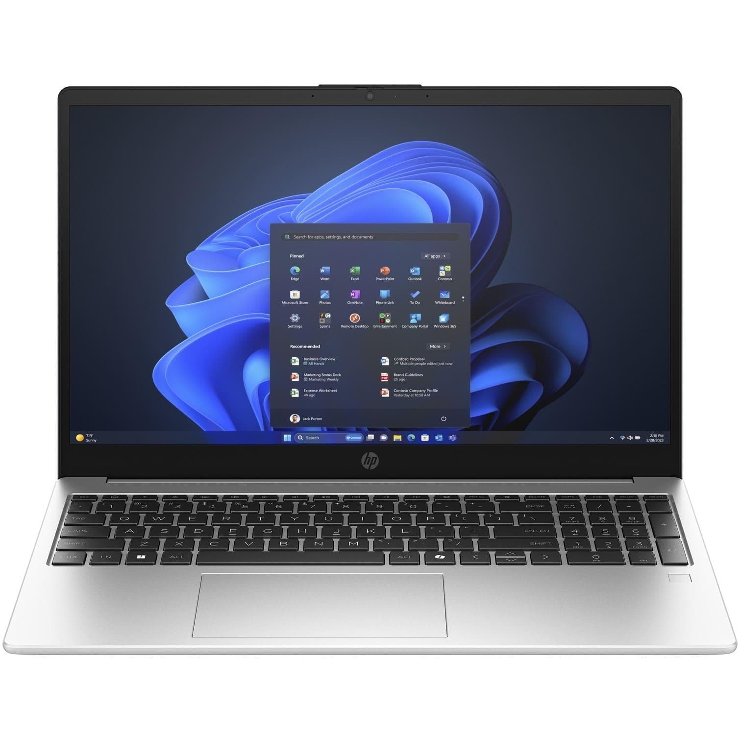 Ноутбук 15.6 HP 250R G10 FHD/Intel Core 3-100U/8GB/512SSD/Intel Graphics/DOS/Silver