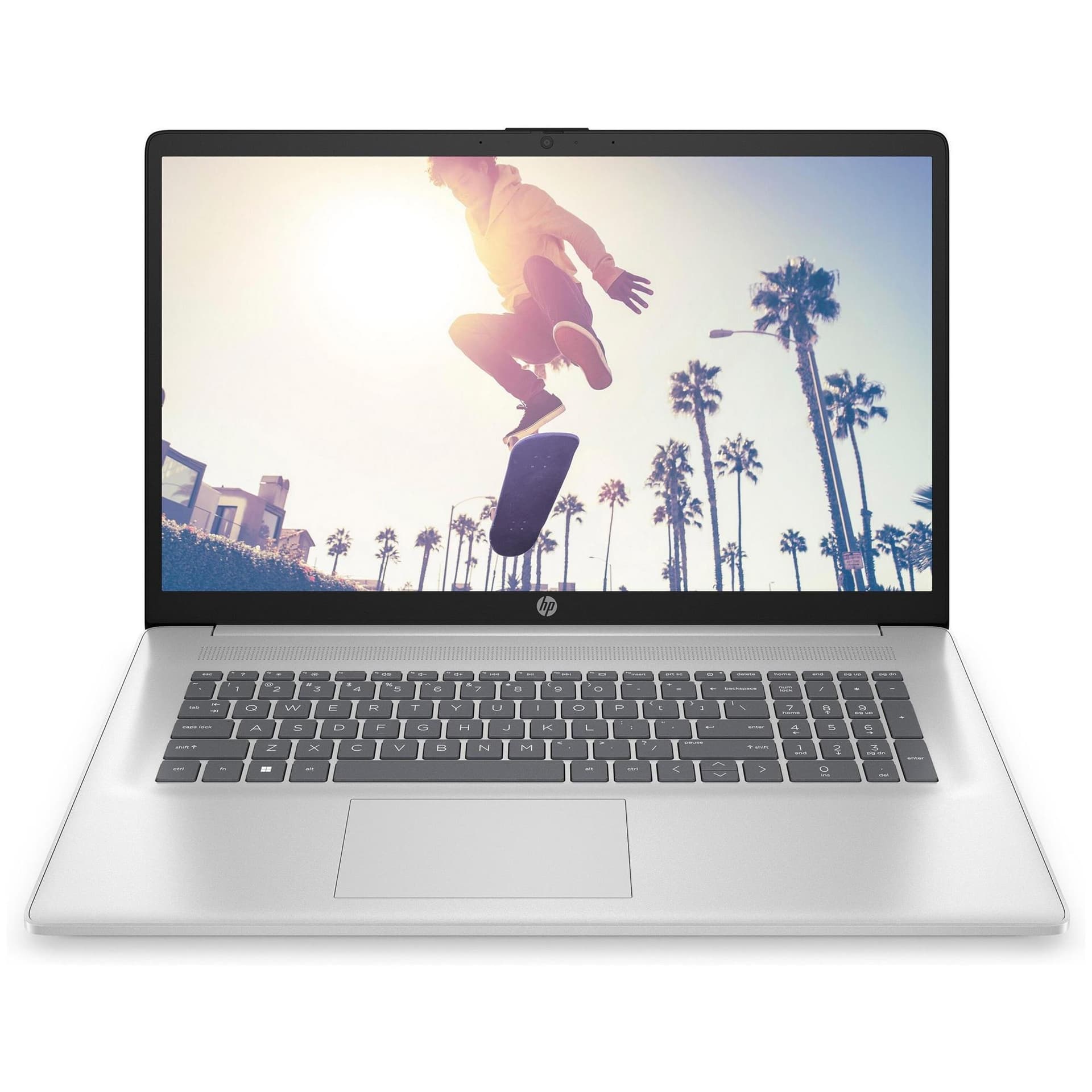 Ноутбук 17.3 HP 17-cn3042ua FHD IPS/Intel N100/8GB/512SSD/Intel UHD/DOS/Silver