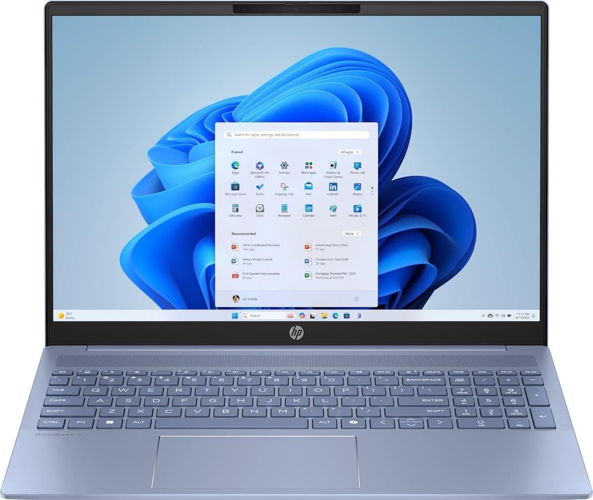 Ноутбук 16 HP OmniBook 5 AI 16-af1026ua 1920x1200 IPS/Intel Core Ultra 5 225U/16GB/1TB/Intel Graphics/DOS/Sky Blue