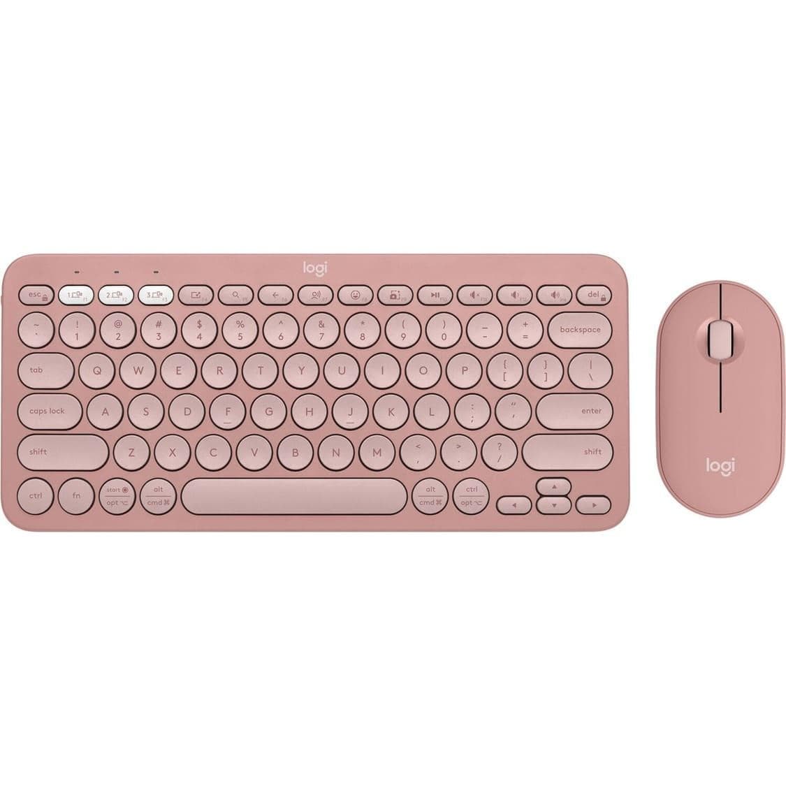 Комплект (Клавіатура та Миша) Logitech Pebble 2 Combo Tonal UA (920-012241) Rose