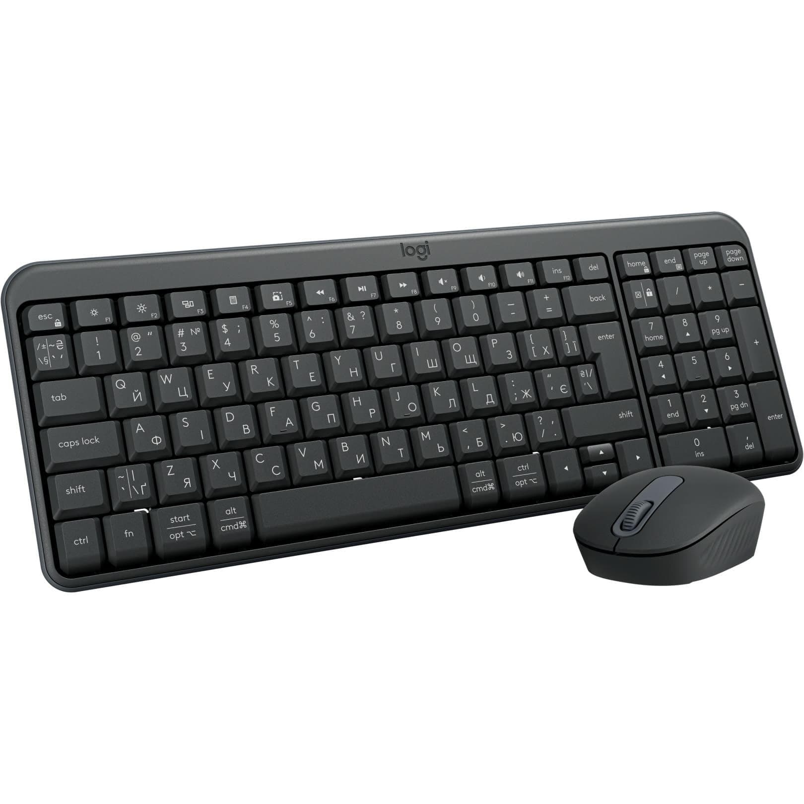 Комплект (Клавіатура та Миша) Logitech MK250 Wireless Combo UKR Graphite