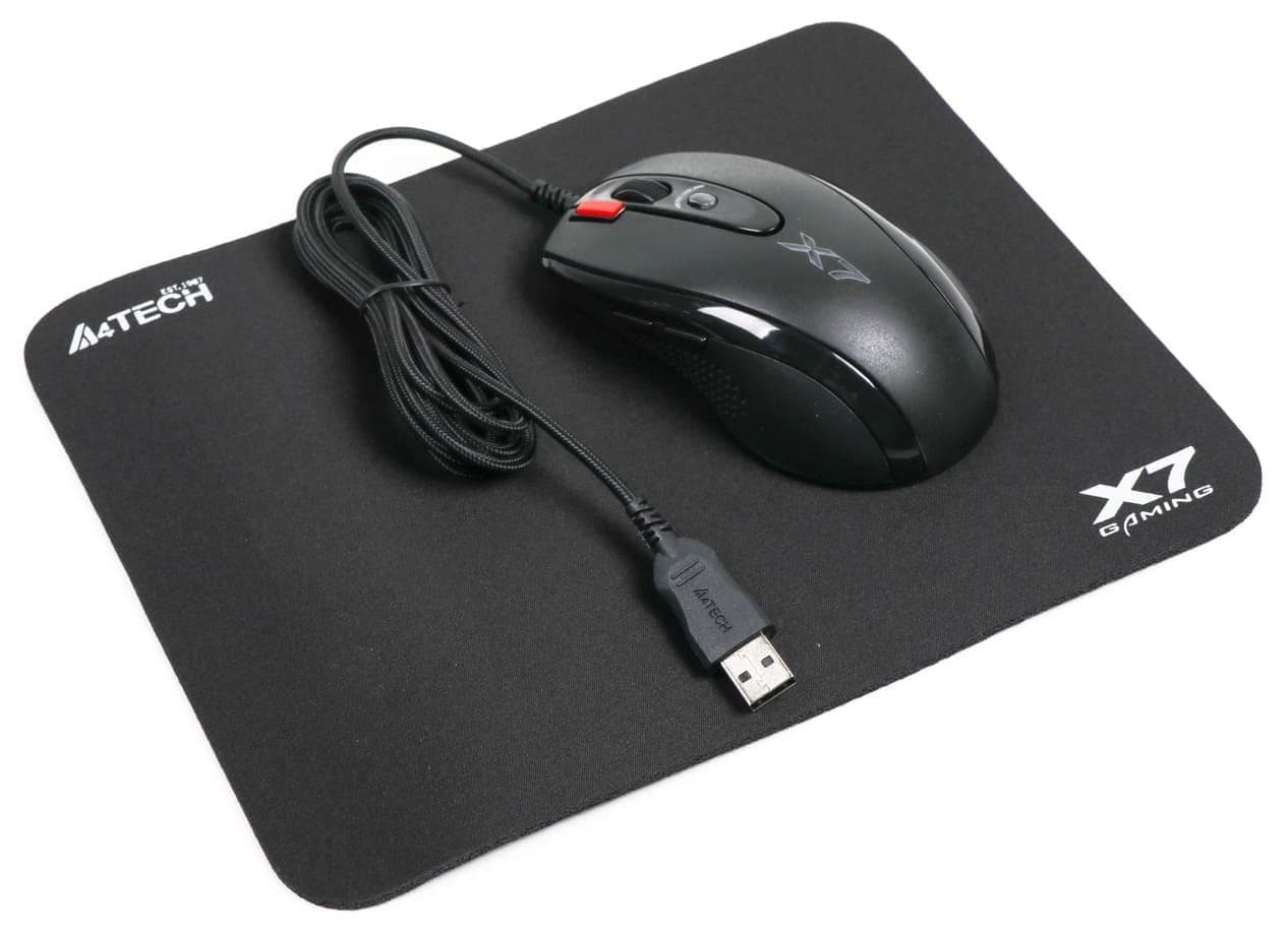 Комплект (Миша та Килим) A4Tech X-7120, Миша X-710BK + ігрова поверхня X7-200MP (4711421932172)