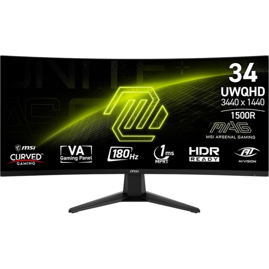 Монітор 34" MSI MAG 346CQ Curved 3440x1440 (Ultra-Wide 2K) VA 180 Hz