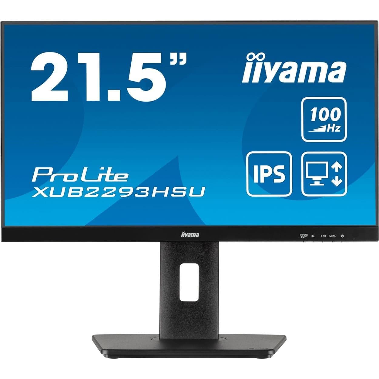 Монітор 21.5" Iiyama XUB2293HSU-B7 1920x1080 (FullHD) IPS 100 Hz