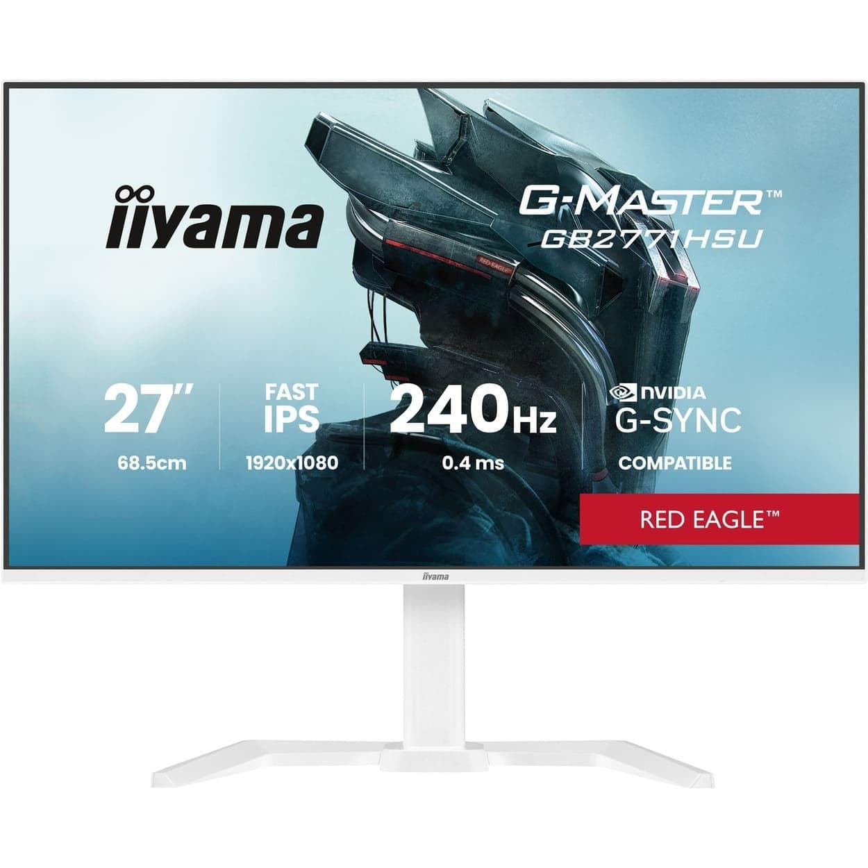 Монітор 27" Iiyama GB2771HSU-W1 White 1920x1080 (FullHD) IPS 240 Hz