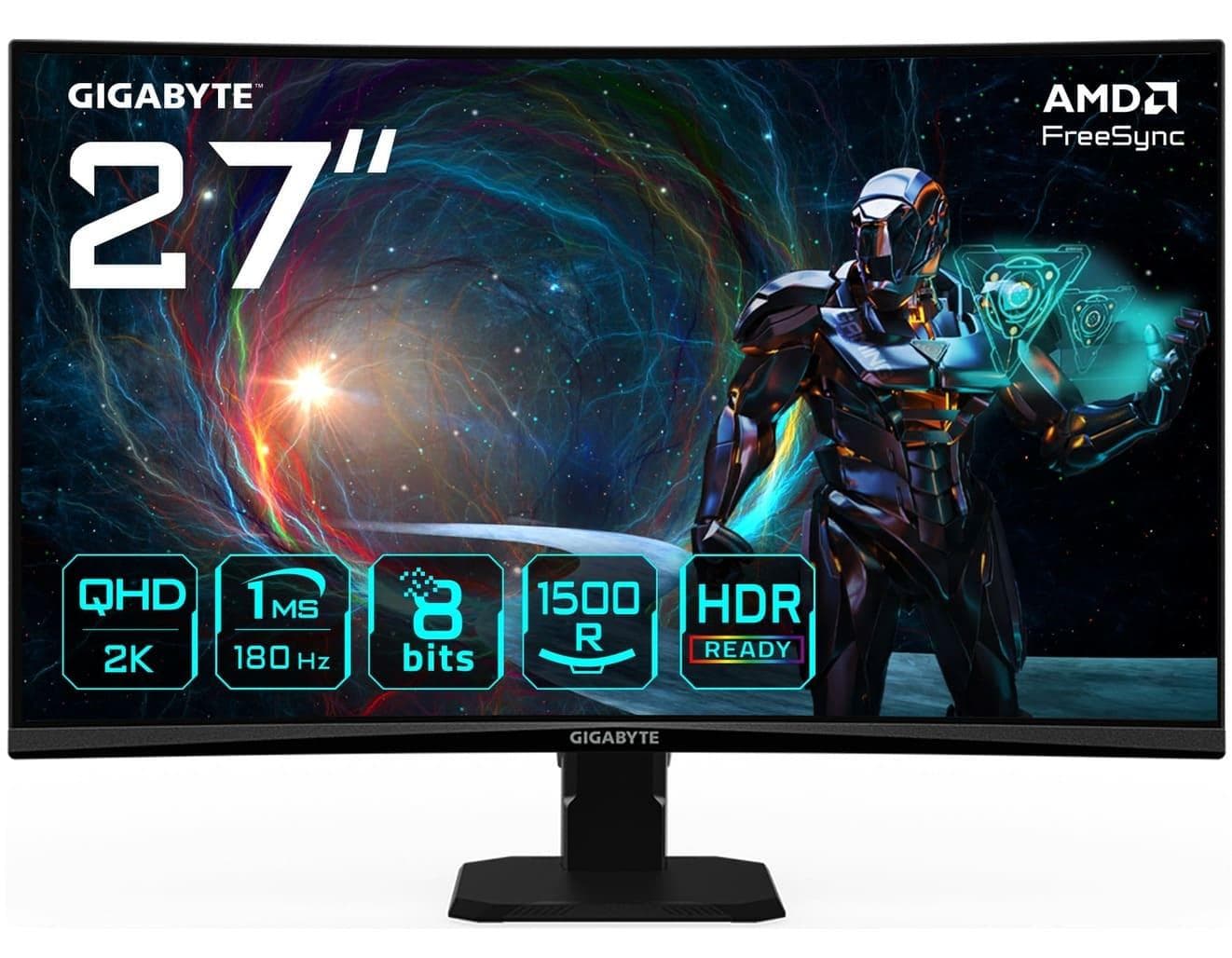 Монітор 27" Gigabyte GS27QCA Curved 2560x1440 (QHD, 2K) VA 180 Hz