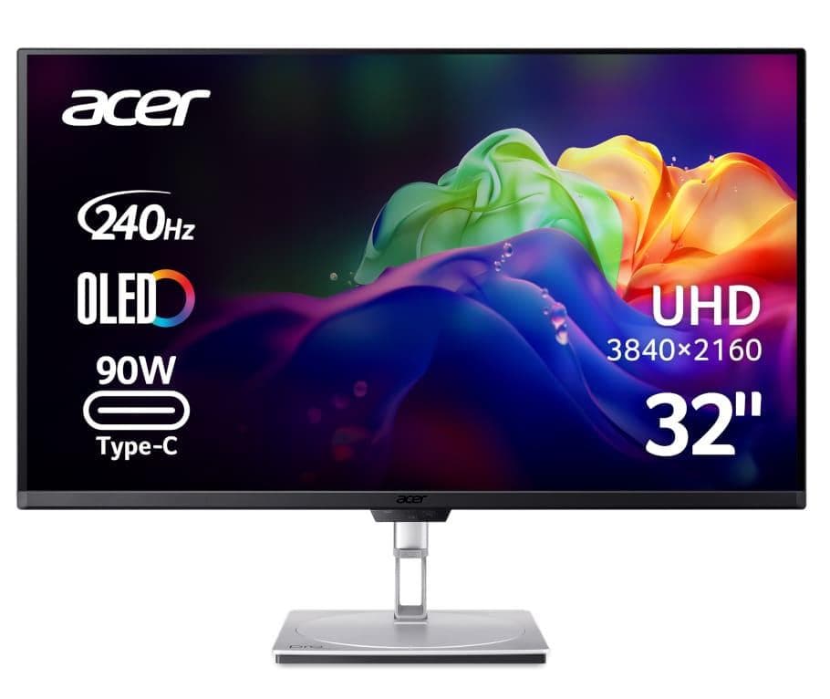 Монітор 31.5" Acer PE320QKXSMIIPHUZX 3840х2160 (UHD, 4K) QD-OLED 240 Hz