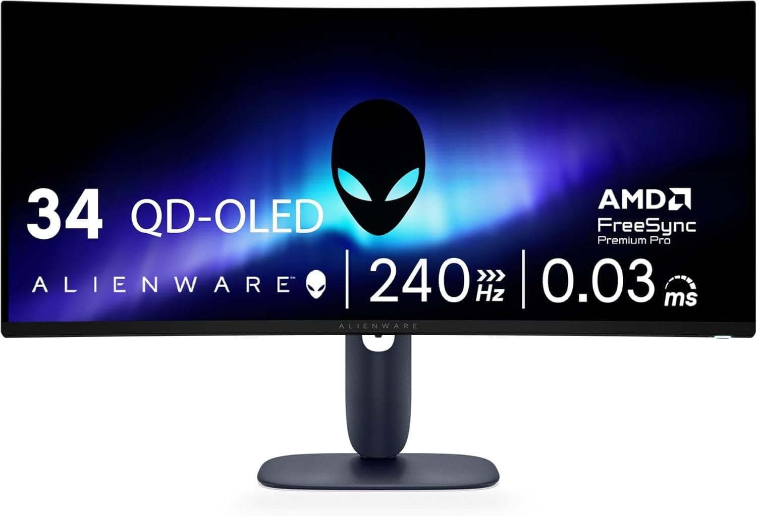 Монітор 34" DELL AW3425DW Curved 3440x1440 (Ultra-Wide 2K) QD-OLED 240 Hz