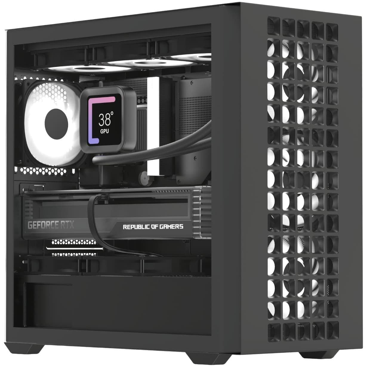 Корпус AeroCool D302A-G-BK-v1 (ACCS-DS04043.11) Black без БП