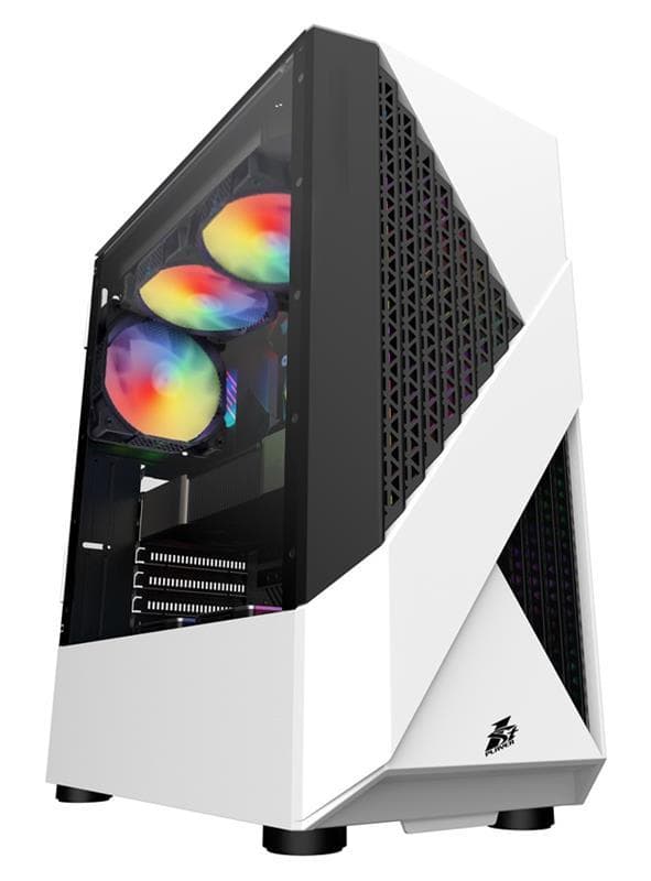Корпус 1stPlayer F3-A-4F1 White 600W