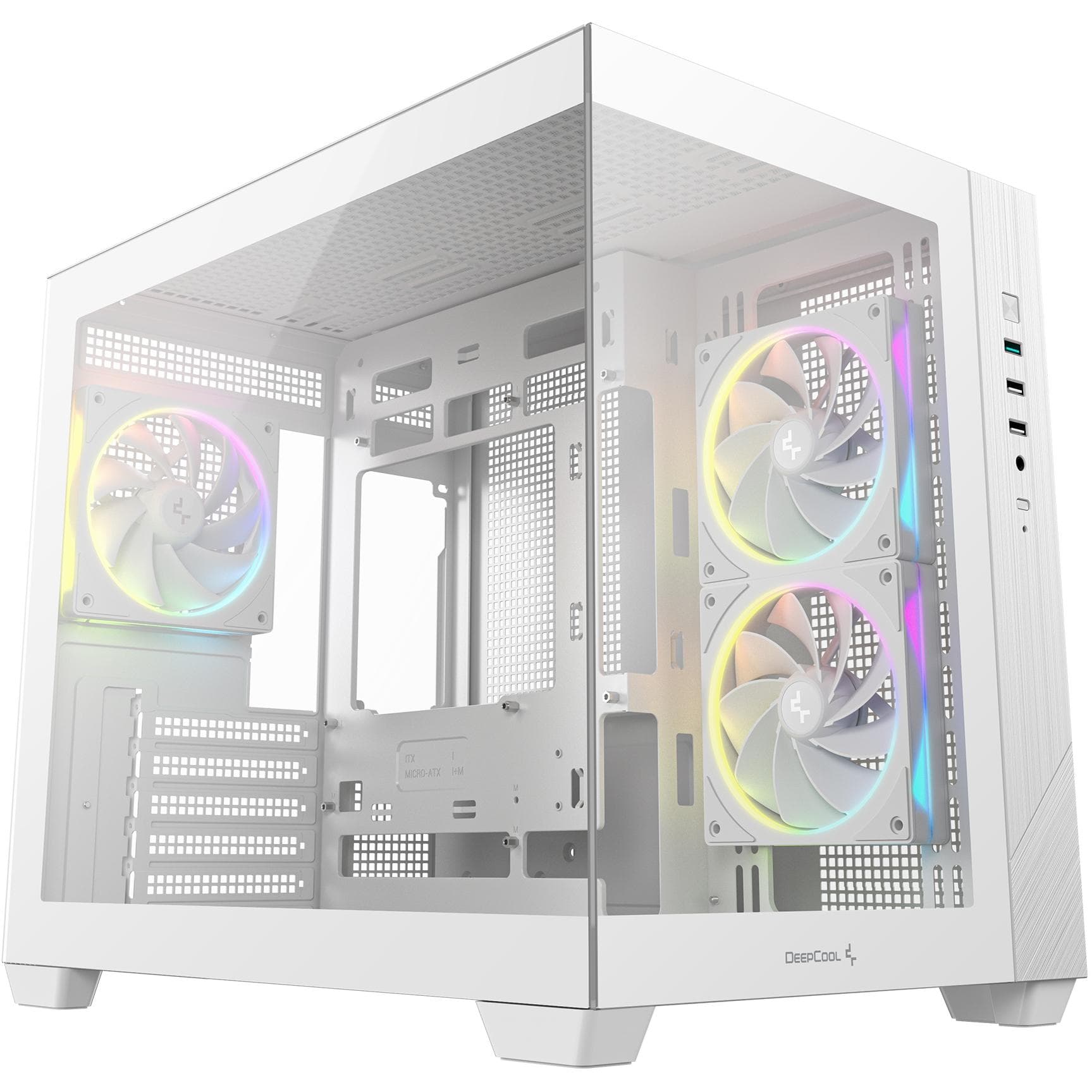 Корпус DeepCool CG330 3F White (R-CG330-WHNGM3-G) без БЖ
