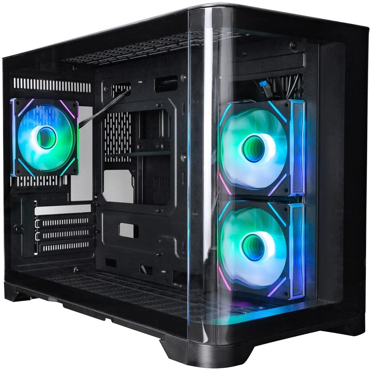 Корпус 1stPlayer UV6-BK-2FC7R-1FC7 Black без БП