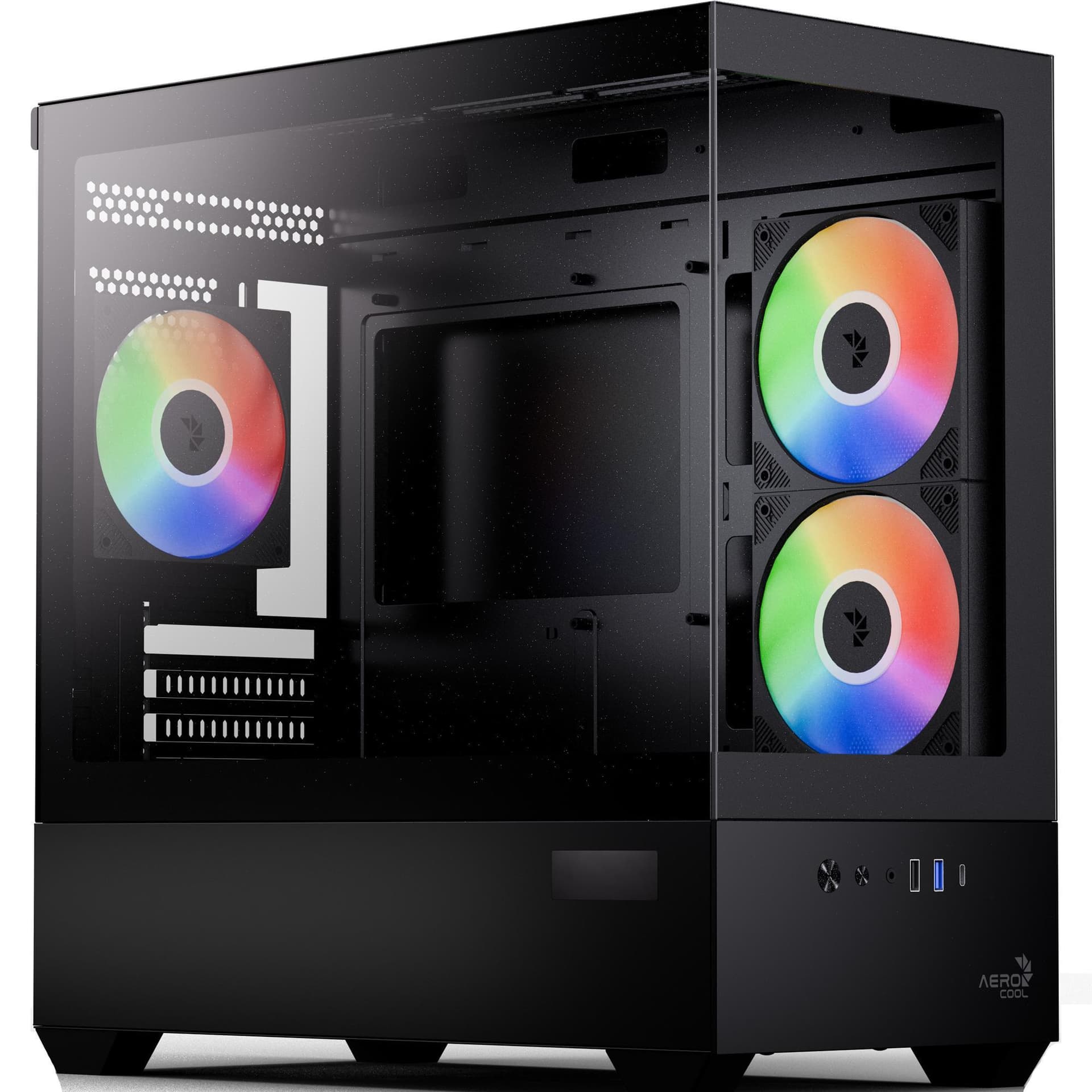 Корпус AeroCool P300D Digi-G-BK-v1 Black (ACCS-PN05033.11)