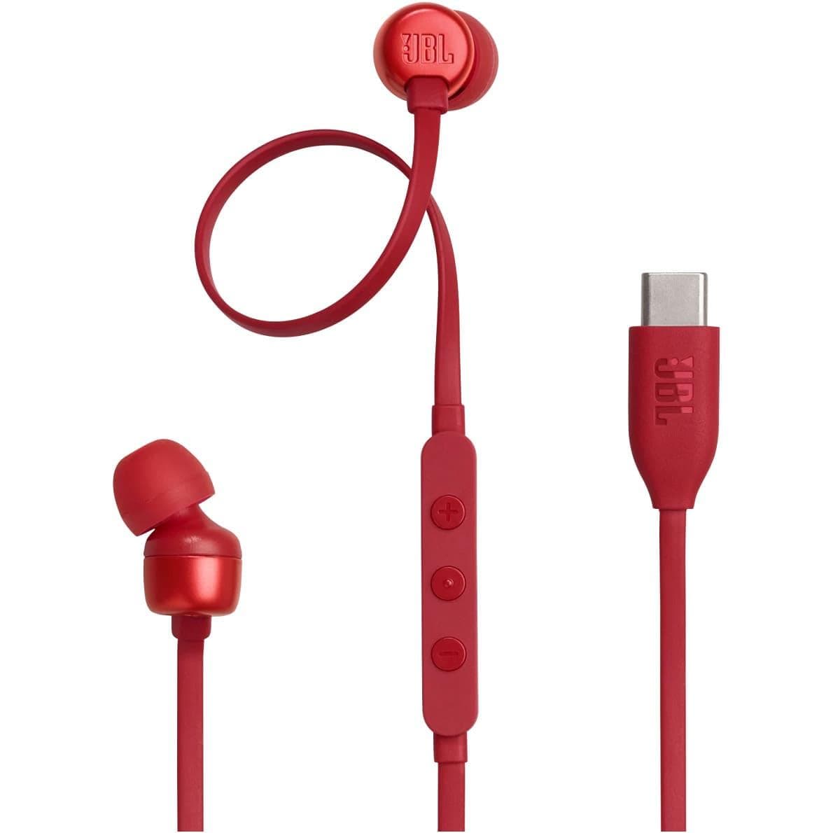 Навушники JBL Tune 310C USB-C Red (JBLT310CBLK)
