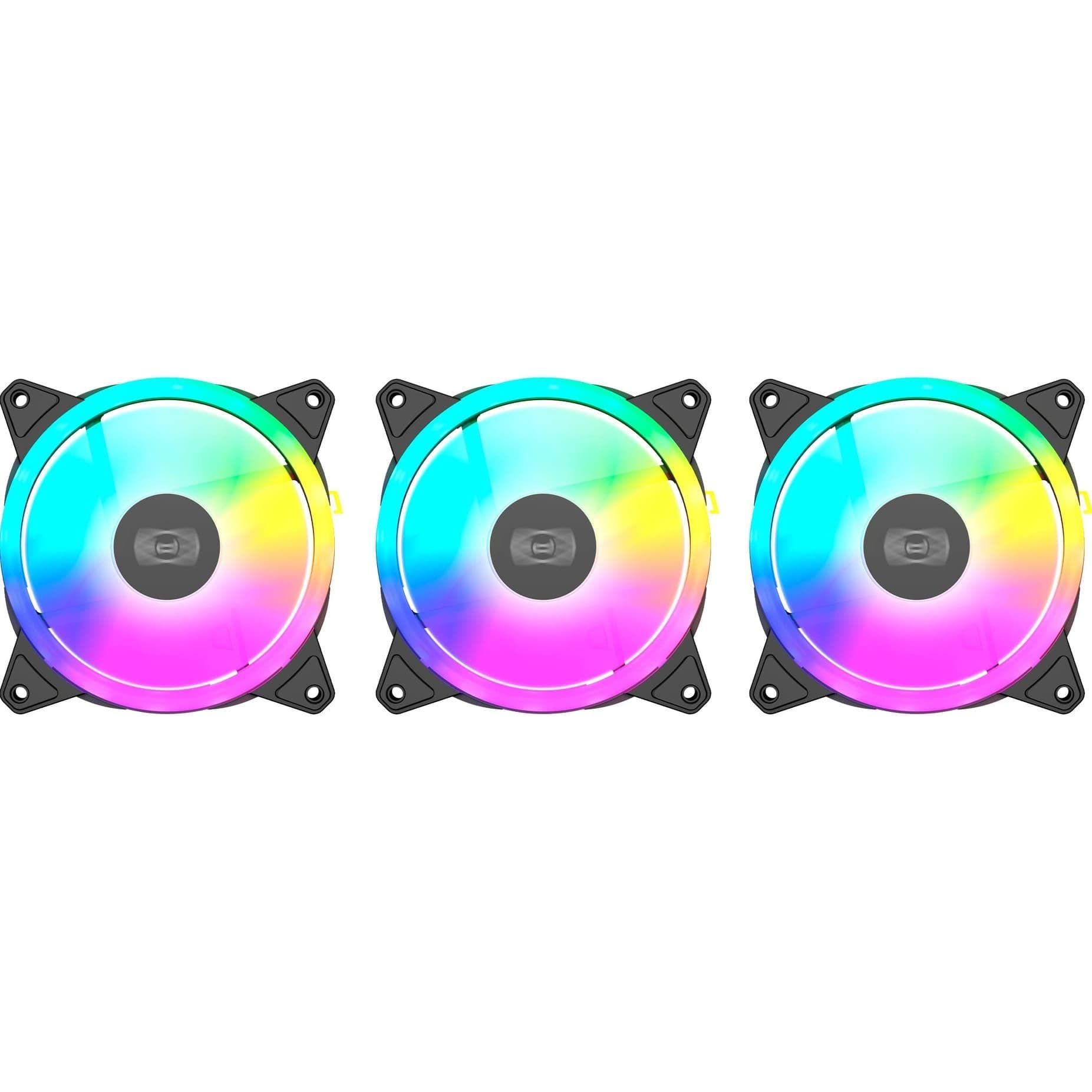 Комплект вентиляторов PCCOOLER F3 T120 120мм ARGB BK 3IN1