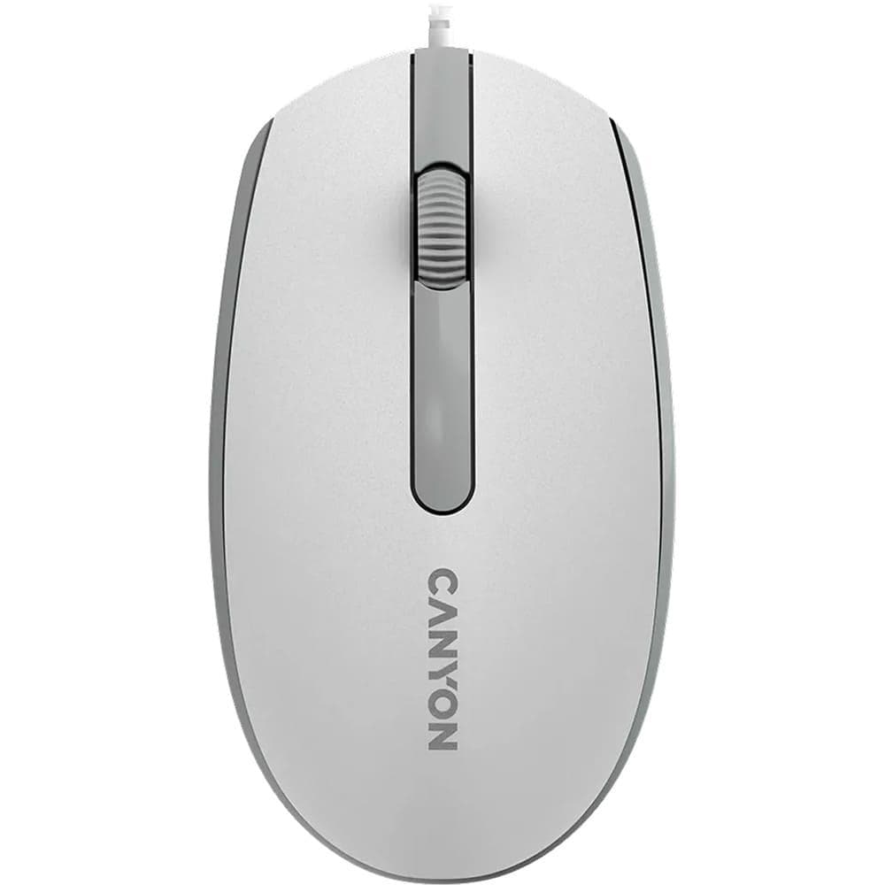 Миша CANYON M-10 Wired White Grey