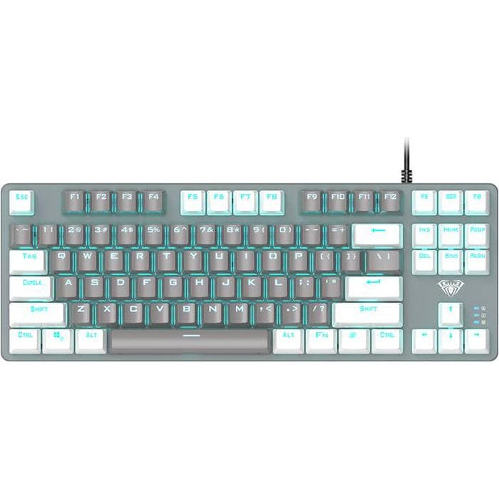 Клавіатура AULA F3287 Mechanical KRGD blue (6948391240688) White/Grey