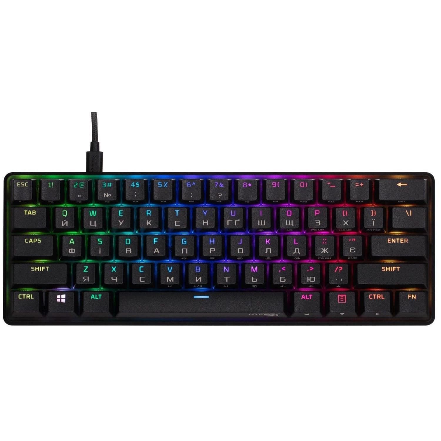 Клавіатура HyperX Alloy Origins 60 HX Red USB (4P5N4AA) Black
