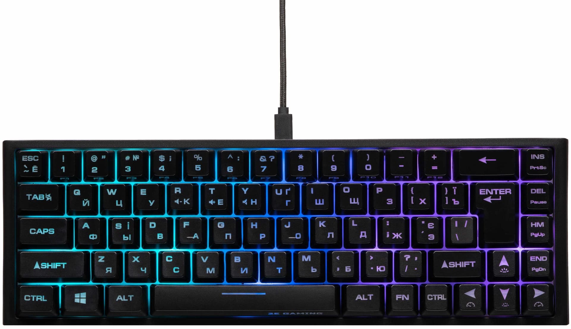Клавіатура 2E Gaming KG350 RGB USB (2E-KG350UBK) Black