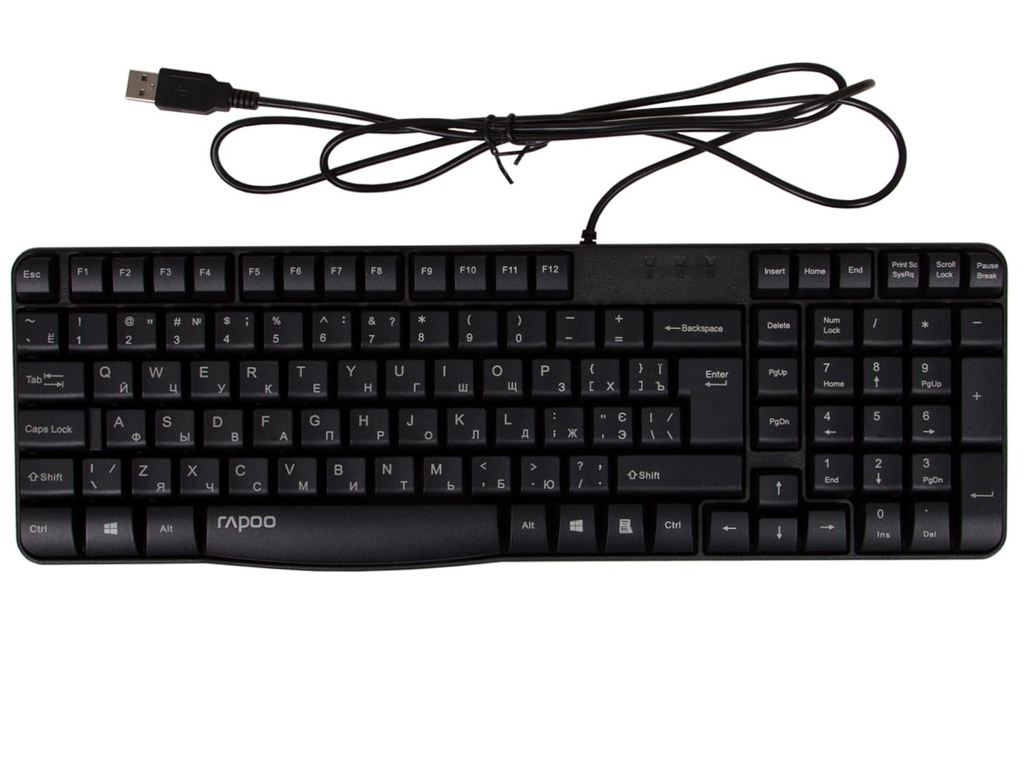 Клавіатура RAPOO N2400 USB Black (59709)
