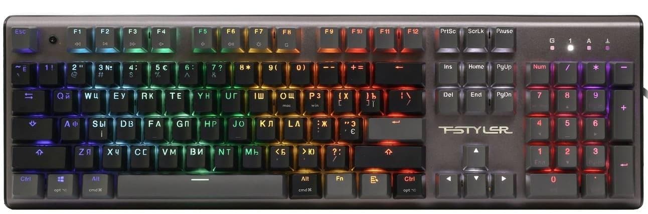 Клавіатура A4TECH Fstyler FS100 USB Stone Black