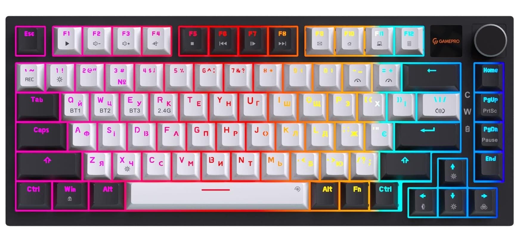 Клавіатура GamePro Asgard Valhalla Pro (MK160W-D-Pro) 75% Rainy switches