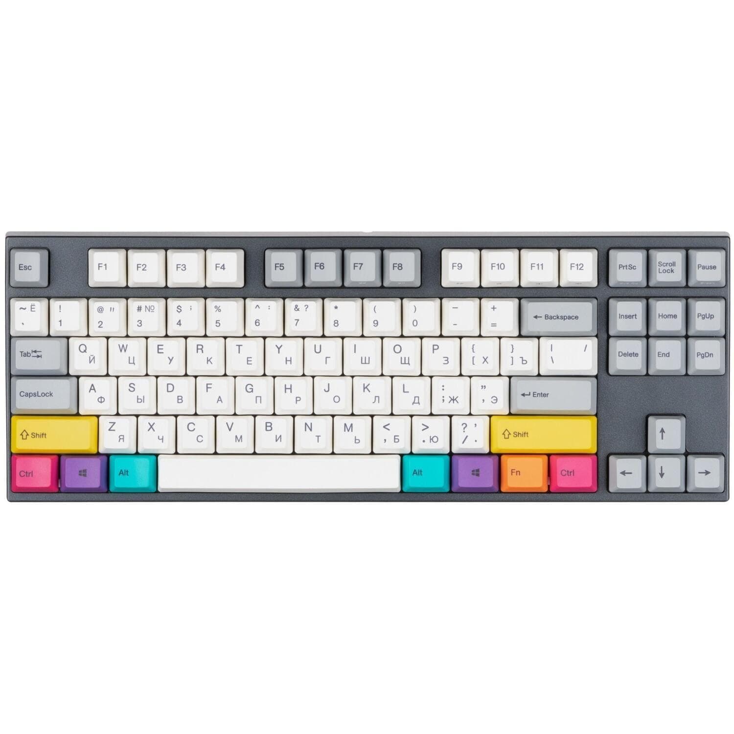 Клавіатура Varmilo APT87 CMYK C-TK Brown WL/USB-A White Led
