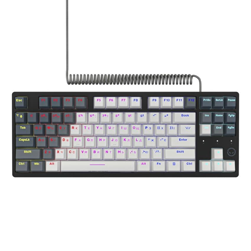 Клавіатура Lorgar Azar 514 TKL RGB EN+UA White