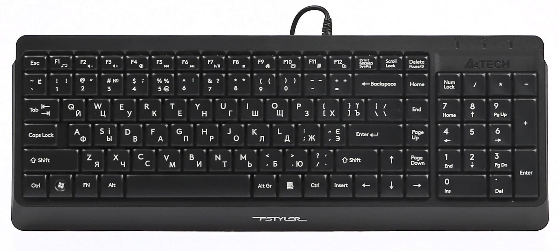 Клавіатура A4TECH Fstyler FK15 USB Black