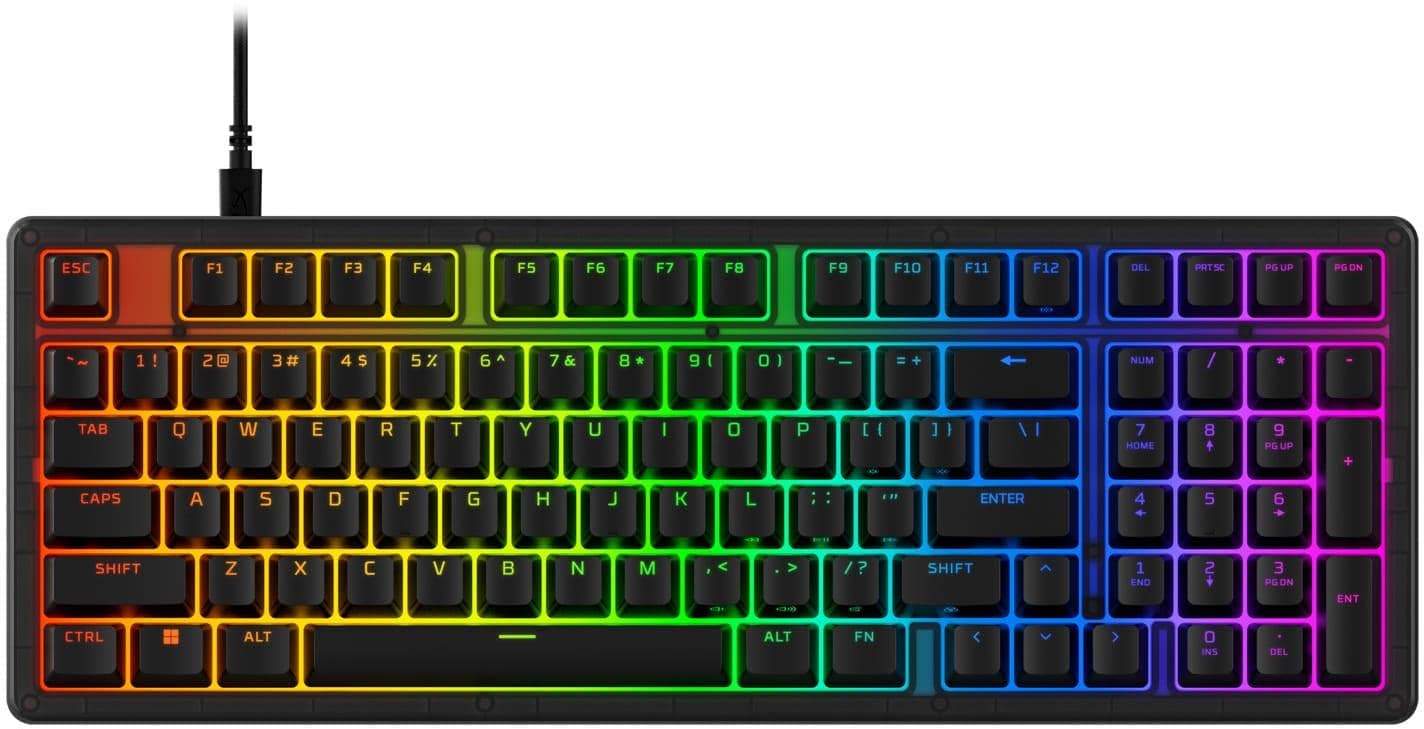 Клавіатура HyperX Alloy Origins 2 1800 103key Red USB-A Hot-Swap EN/UA RGB Black