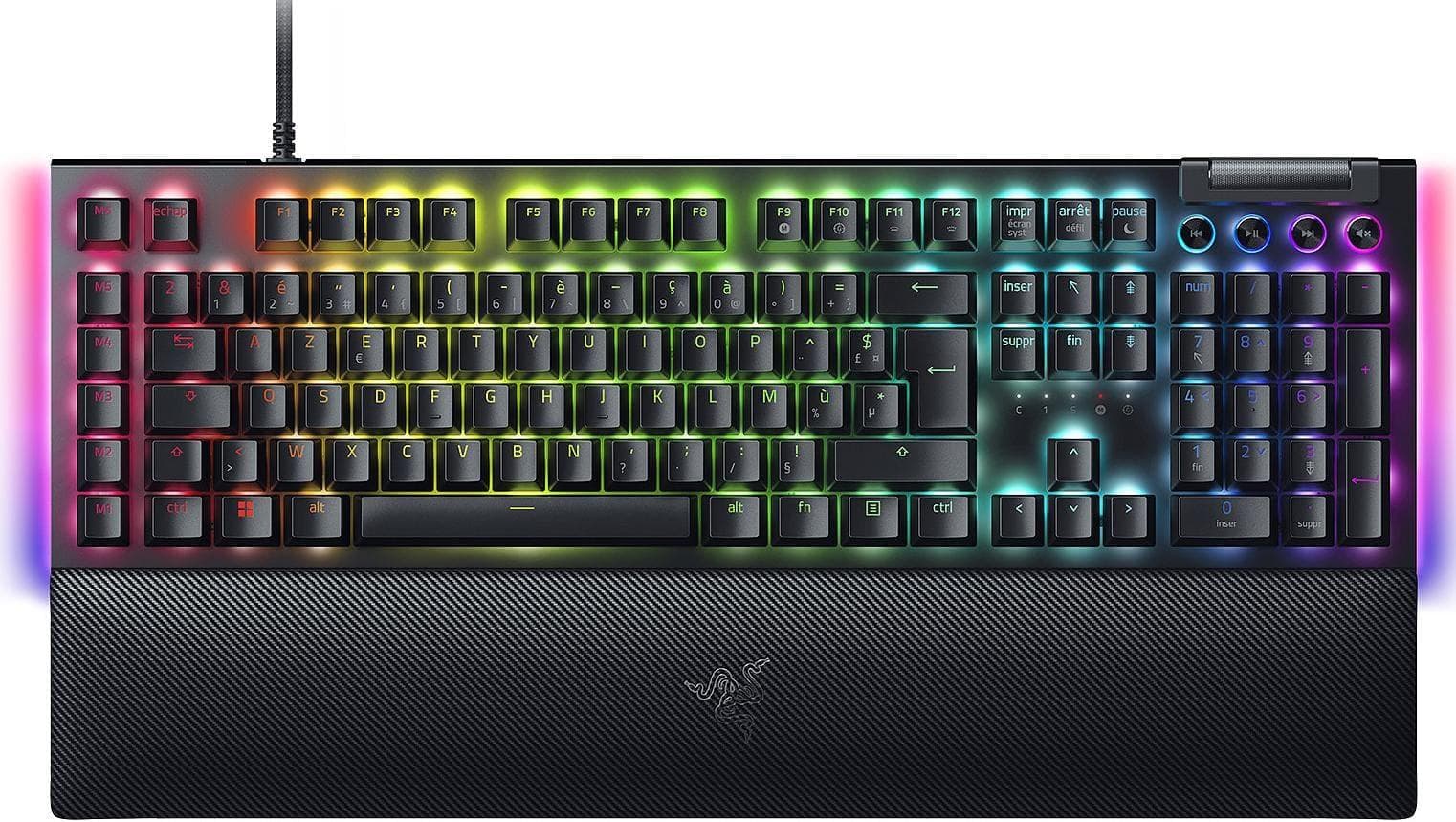 Клавіатура Razer BlackWidow V4 Yellow Switch (RZ03-04692500-R3R1) RGB USB Black