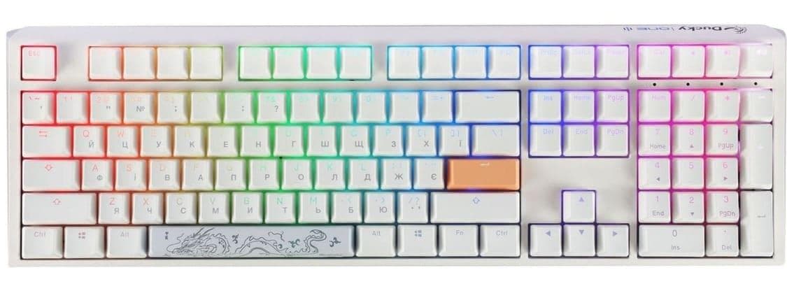 Клавіатура Ducky One 3 Cherry MX Blue RGB White UA