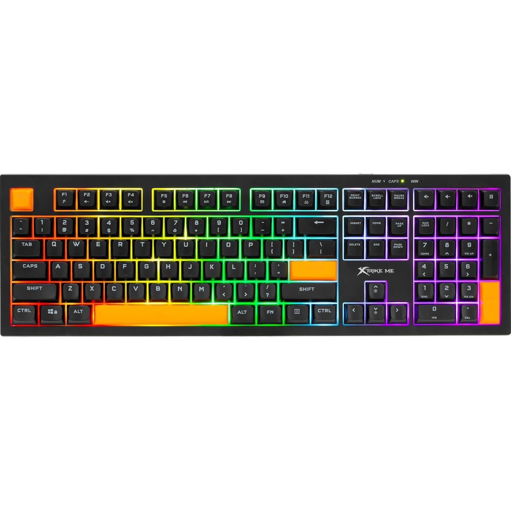 Клавіатура XTRIKE ME KB-512 UA Silent switch LED USB Black