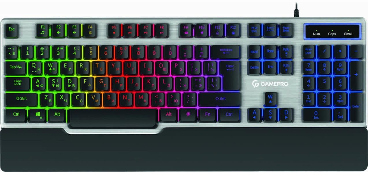 Клавіатура GamePro GK599 Stinger RGB USB Silver