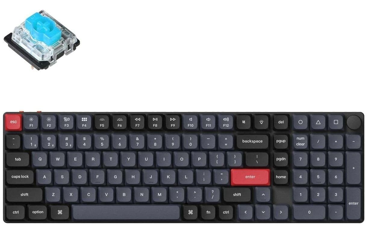 Клавіатура Keychron K17 Gateron MX 2.0 Blue Hot-swap EN/UKR RGB Black
