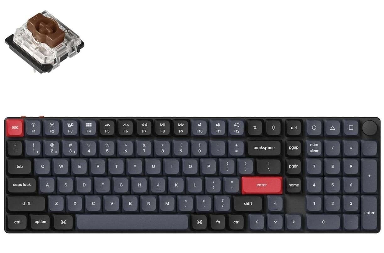 Клавіатура Keychron K17 Gateron MX 2.0 Brown EN/UKR RGB Black