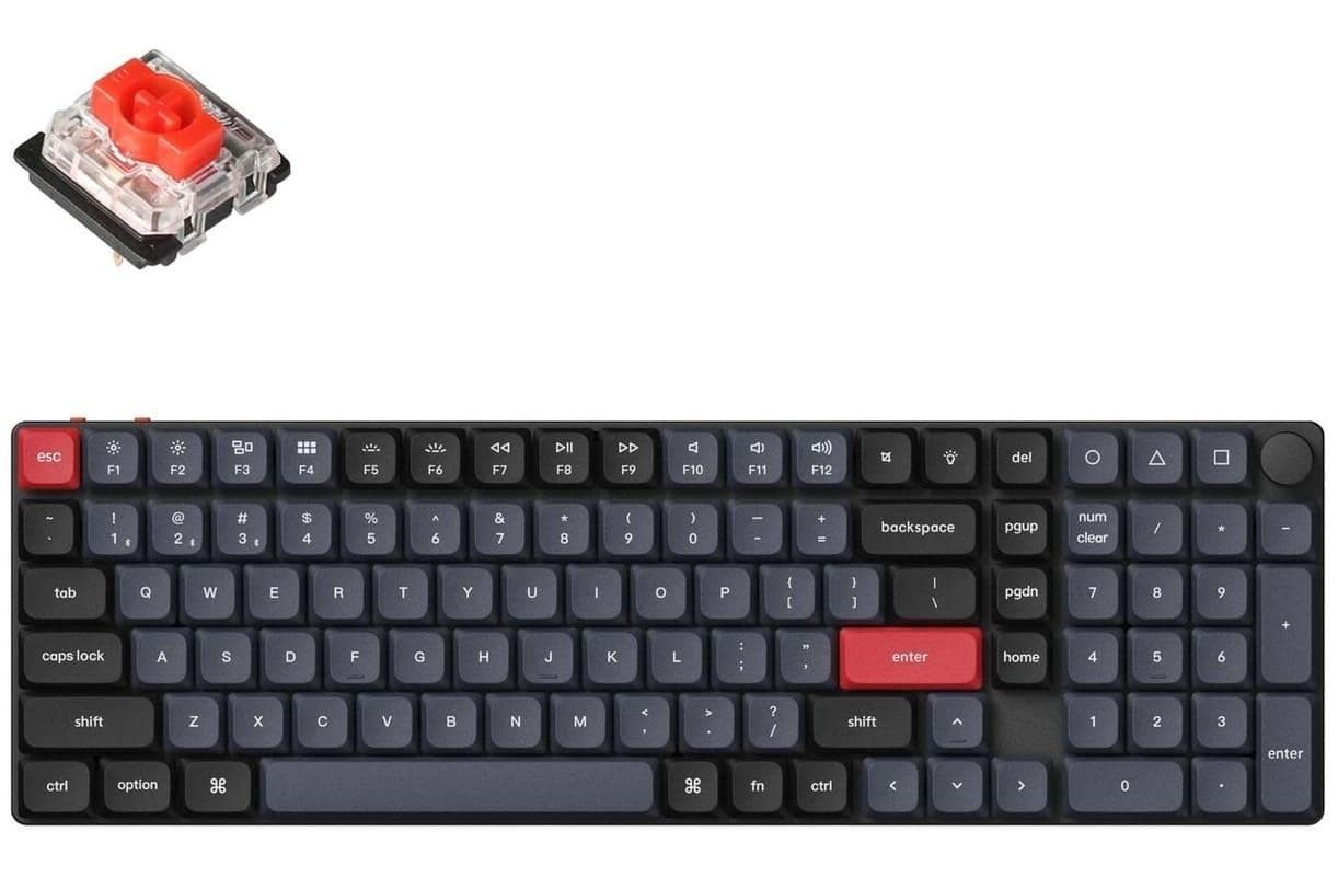 Клавіатура Keychron K17 Gateron MX 2.0 Red Hot-swap EN/UKR RGB Black