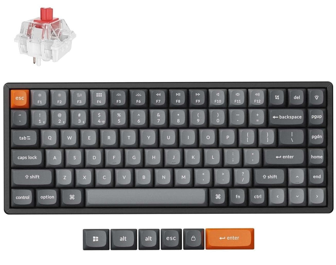 Клавіатура Keychron K2 Max 75% Compact K Super Red Hot-Swap EN/UKR RGB Black